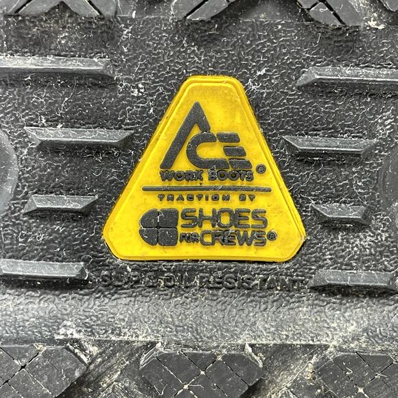 ACE Black Piston Mid Work Boots M 4.5/W 6 Shoes for Crews Slip Resistant - Picture 9 of 11